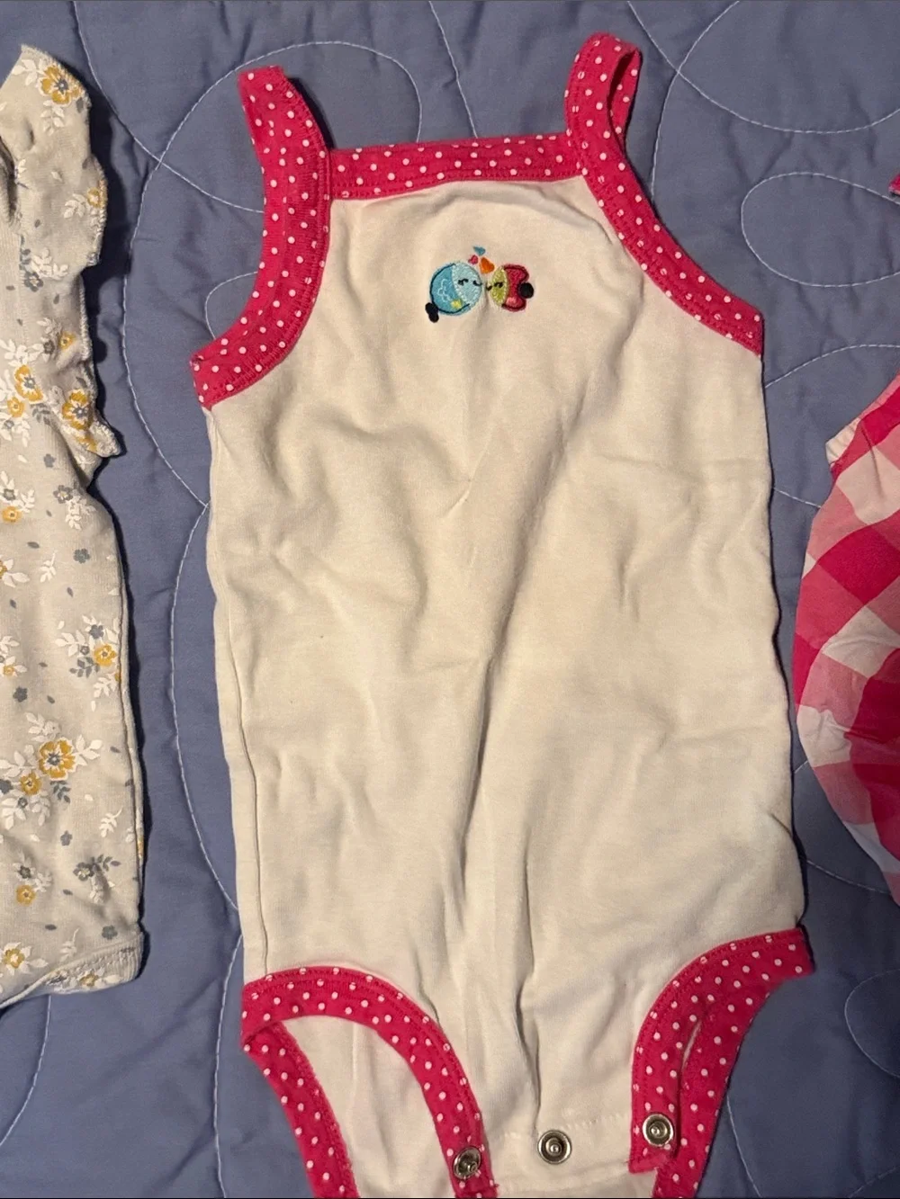 Girls Pink & White One-Piece Mix - 4-Pack
